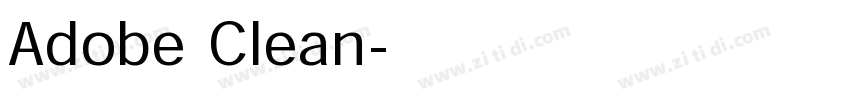 Adobe Clean字体转换